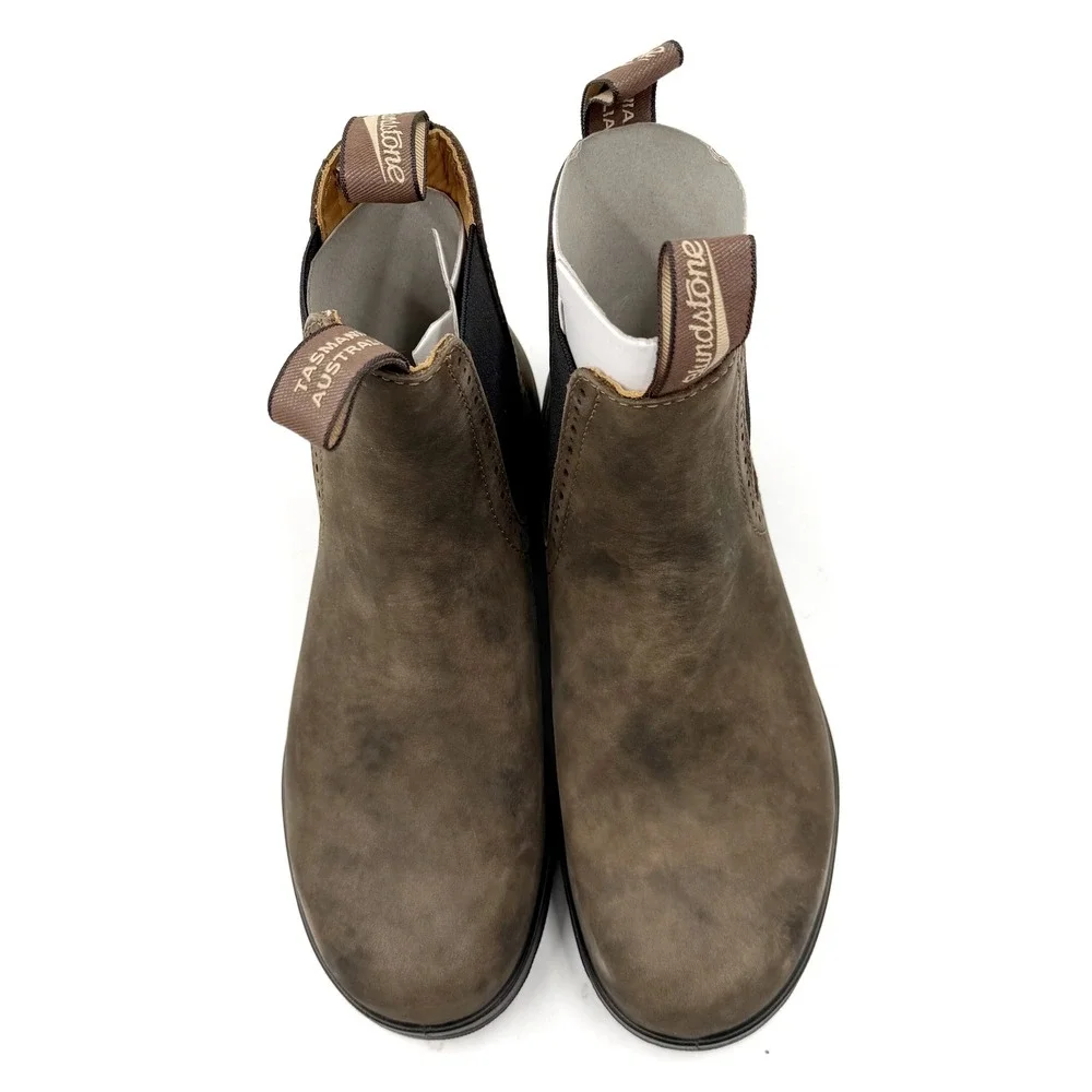 Blundstone 1351 Originals Chelsea Boots Rustic Brown Brogue Women US 8.5